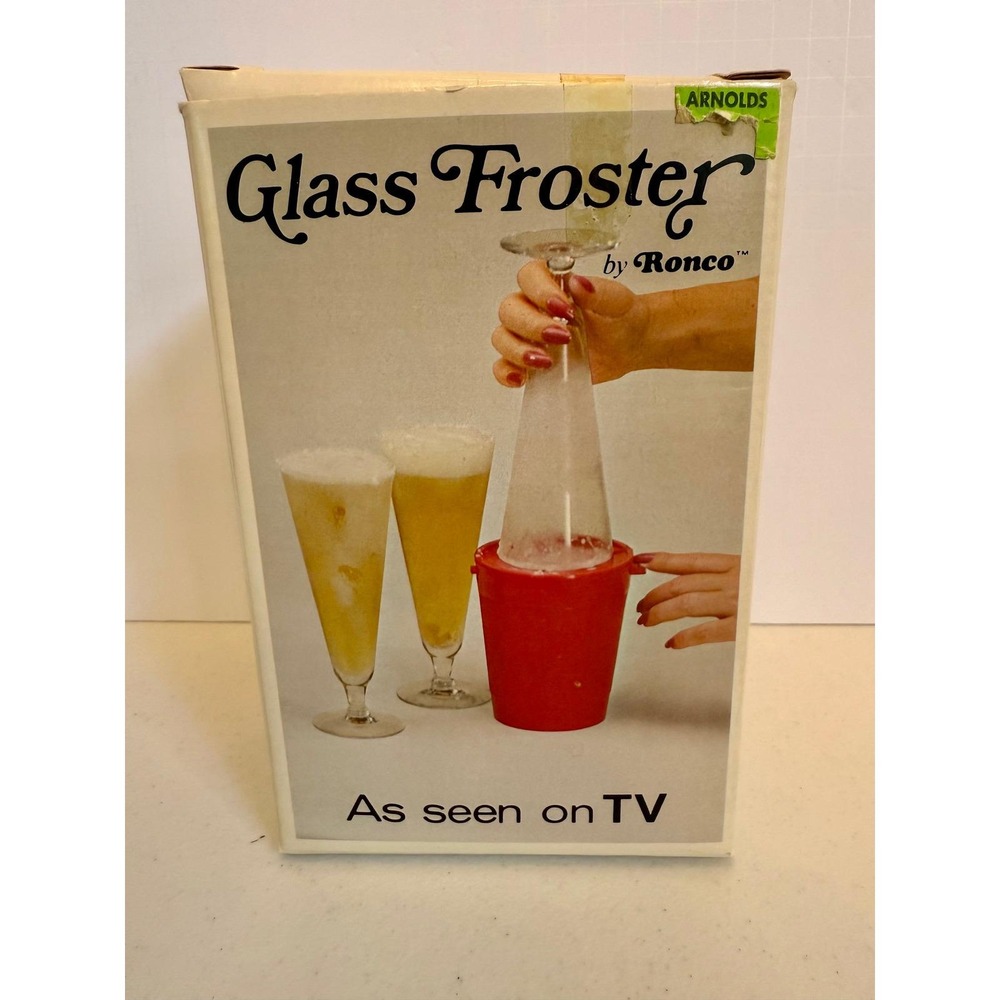 Ronco Glass Froster As Seen On TV Barware Chills Glasses Instantly Vintage‎